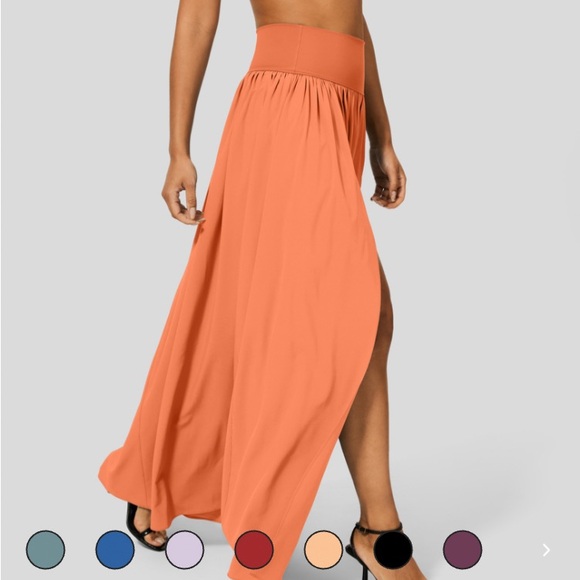 NWT - Halara High waisted, split 2-n-1, flowy, quick dry maxi casual skirt - Picture 3 of 4